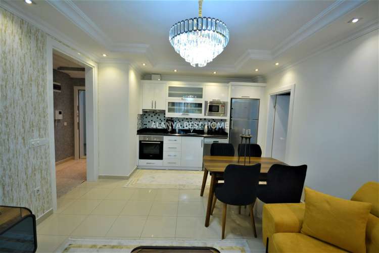 KESTEL'DE DENİZE 100 MT MESAFEDE AKTİVİTELİ SİTE İÇERİSİNDE 2+1 EŞYALI DAİRE