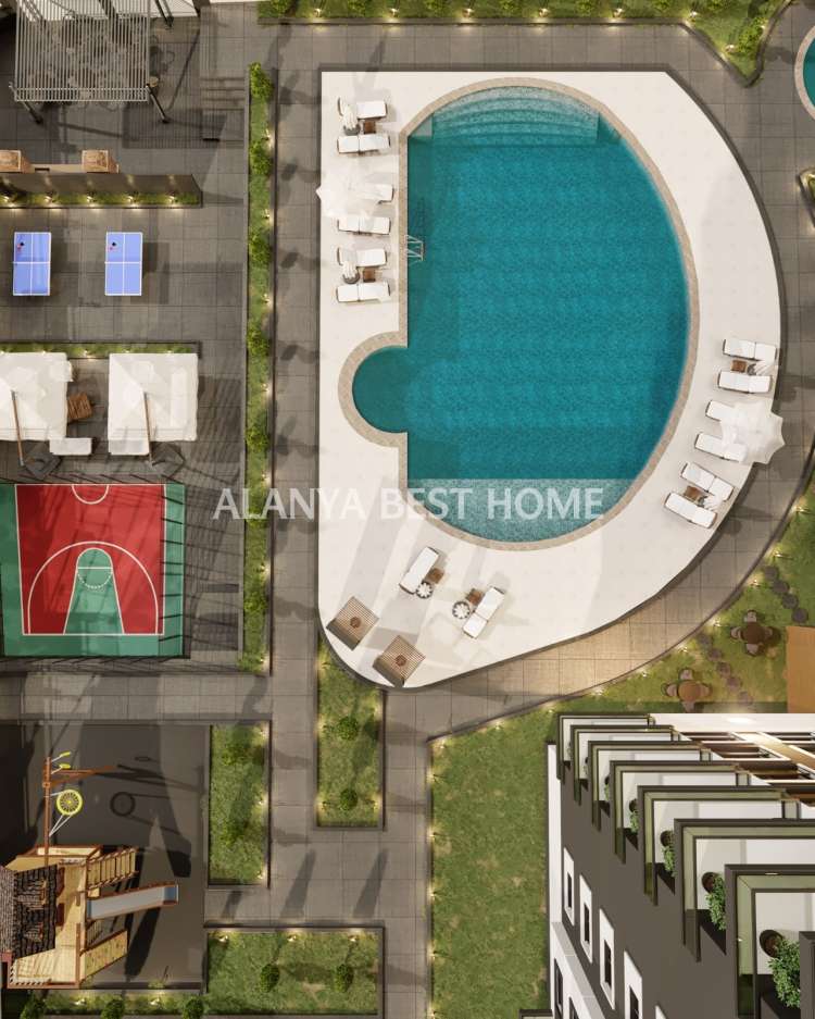 AVSALLAR'DA İNŞAATI DEVAM ETMEKTE OLAN FULL AKTİVİTELİ PROJEDE 1. KAT 1+1 SATILIK DAİRE