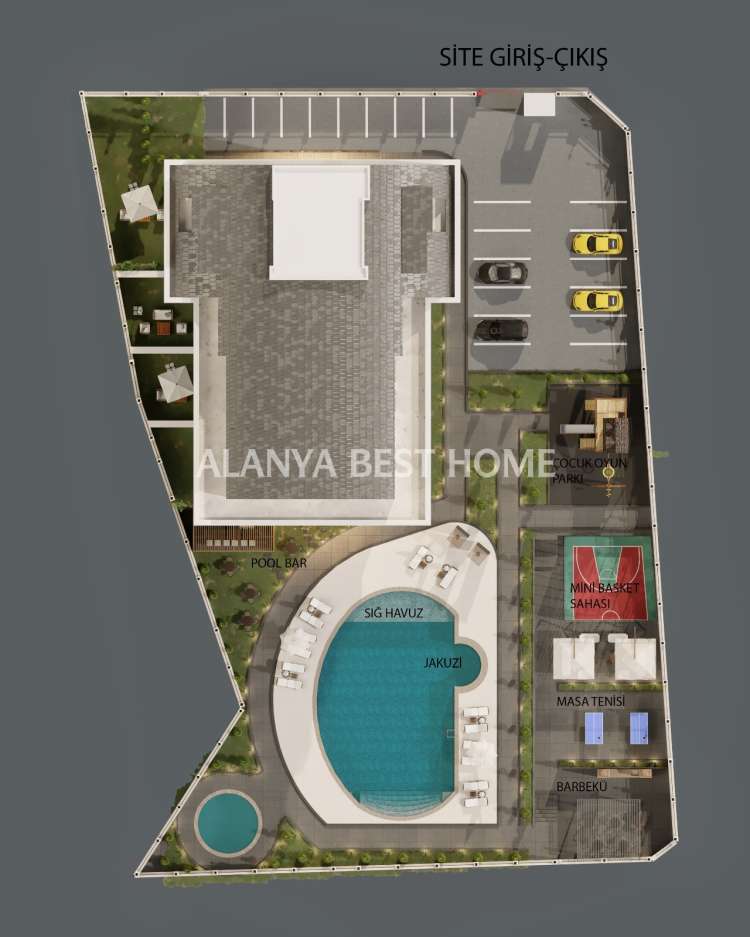 AVSALLAR'DA İNŞAATI DEVAM ETMEKTE OLAN FULL AKTİVİTELİ PROJEDE 1. KAT 1+1 SATILIK DAİRE